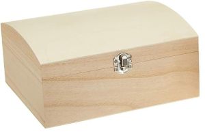 Дървена кутия с объл капак -19,30 х 12,50 х 10,00