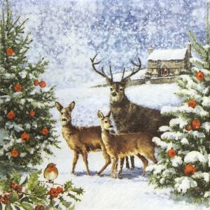 Салфетка Three Deers at Christmas 312105