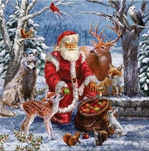 Салфетка Santa Feed Animals 021808_1