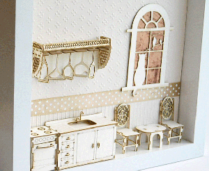 3D елементи за миниатюра - Шкаф-мивка