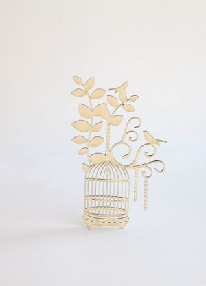 Елементи за миниатюра - Кафез с птичка