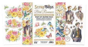 Комплект дизайнерска хартия Pop Up - BIRD ROMANCE - 24 листа