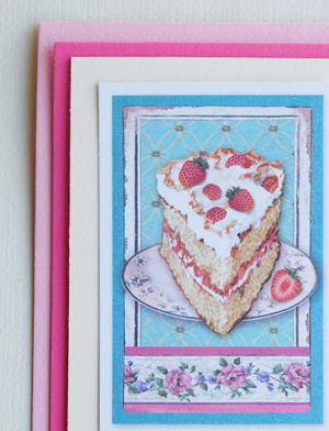Kомплект за картички - Sweety Cakes - 12 части