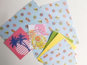 Заготовка за плик и картички - Summer Vibes - 8 елемента