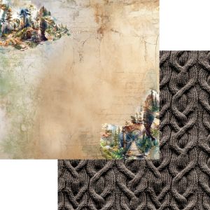 Комплект дизайнерска хартия - WHISPERS OF THE MOUNTAINS - 12 листа