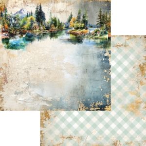 Комплект дизайнерска хартия - WHISPERS OF THE MOUNTAINS - 12 листа