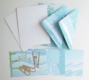 Заготовки за пликове и картички - Winter Vibes - 8 елемента