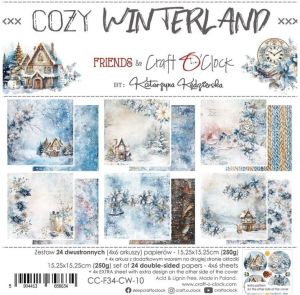 Комплект дизайнерска хартия - Cozy Winterland - 24 листа