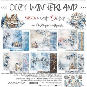 Комплект дизайнерска хартия - Cozy Winterland - 6 листа