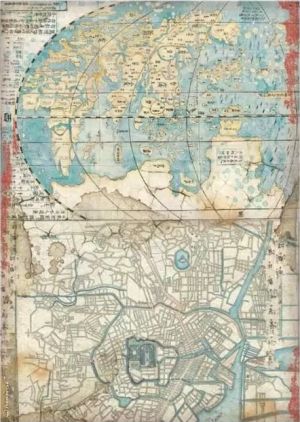 Фина оризова хартия за декупаж 21 x 29.7 cm. -Sir Vagabond in Japan mappa