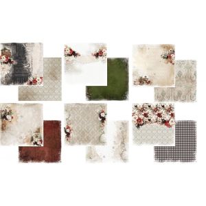 Комплект дизайнерска хартия - Wonderful Christmas Time - 12 листа