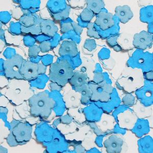 Мини Цвятя - Синьо - три размера - 210 бр.