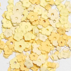 Мини Цвятя - Жълто - три размера - 210 бр.