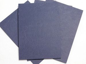 Релефни заготовки за картички - Dark Blue Leather - 6 бр.