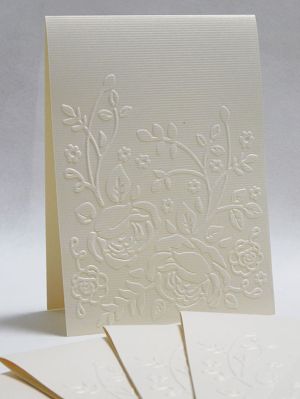 Перлени заготовки за картички - Ivory Roses - 6 бр.