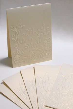 Перлени заготовки за картички - Ivory Roses - 6 бр.