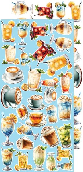 Комплект дизайнерска хартия с елементи за изрязване - Summer Adventures MIX - 18 листа