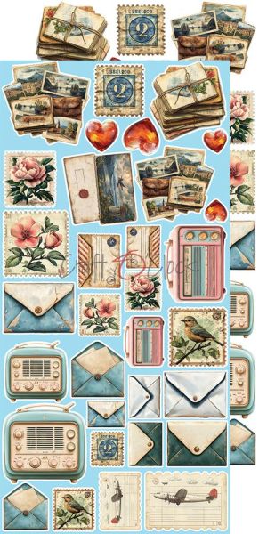 Комплект дизайнерска хартия с елементи за изрязване - Summer Adventures MIX - 18 листа