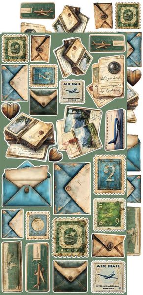 Комплект дизайнерска хартия с елементи за изрязване - Summer Adventures MIX - 18 листа