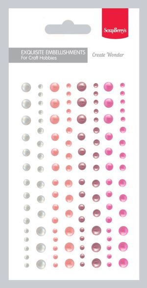 Полусферични перли - Четири цвята Mix 3 - 120 бр.