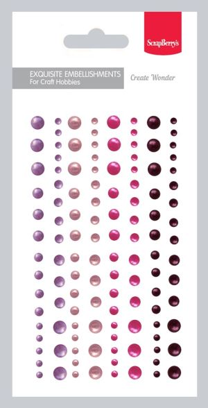 Полусферични перли - Четири цвята Mix 5 - 120 бр.