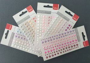 Полусферични перли - Четири цвята Mix 7 - 120 бр.