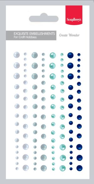 Полусферични перли - Четири цвята Mix 7 - 120 бр.