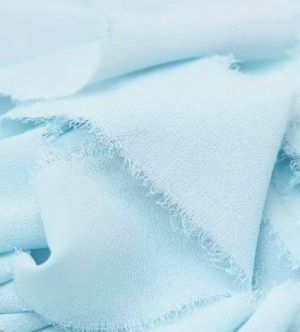 Панделка Ретро Копринен Шифон - Sky Blue - 4 см / 5.00 м.