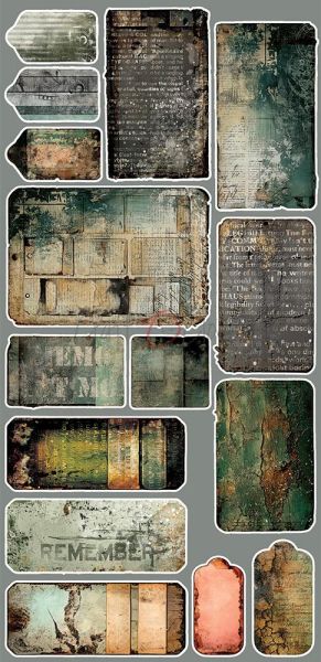 Комплект дизайнерска хартия с елементи за изрязване - The November Man Work Man - 18 листа