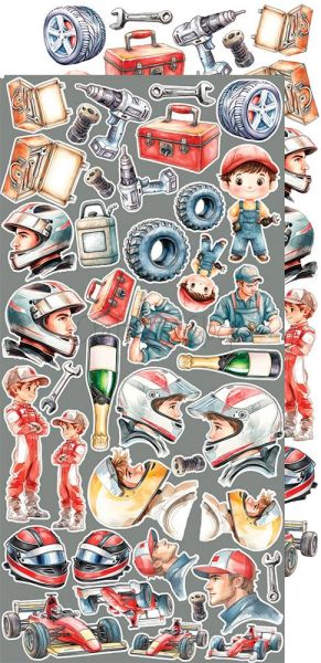 Комплект дизайнерска хартия с елементи за изрязване - The November Man Work Man - 18 листа