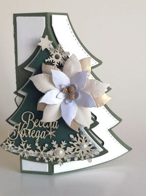 Картичка Swing Зелена елха - 14.00 х 13.00  см