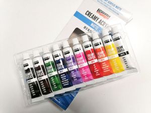 Фини акрилни бои  -  10 цвята