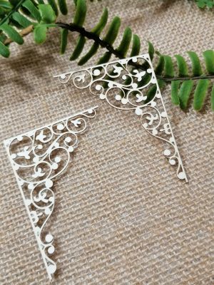 Ъгъл Голям - Роза и клонки - 5,50 х 8,00 см - 2 бр.