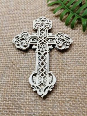 Многопластови 3D Елементи - Кръст - 10,00 х 7,00 см - 1 бр.