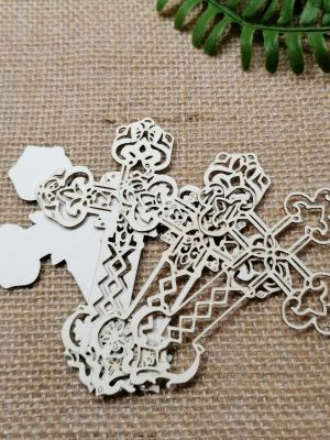 Многопластови 3D Елементи - Кръст - 10,00 х 7,00 см - 1 бр.