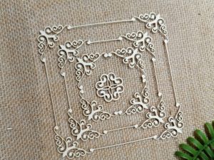 Рамка квадрат с орнаменти - 3 размера