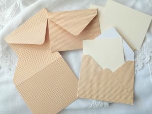 Комплект пликове с вложки- Охра Каре - 8,50 х 10,50 см - 4 бр.