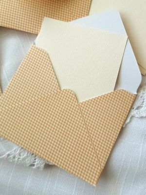 Комплект пликове с вложки- Охра Каре - 8,50 х 10,50 см - 4 бр.