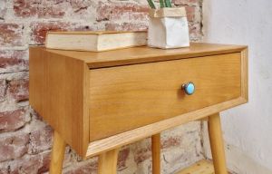 Ретро Дръжка - Сребриста със син порцелан  - 27 мм