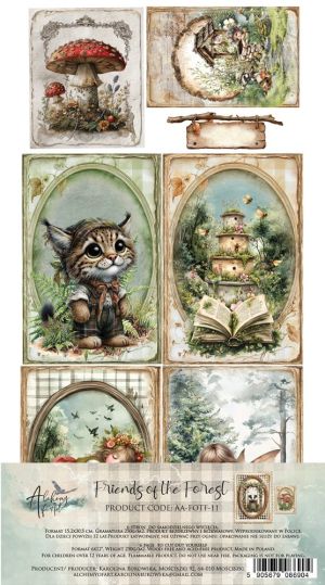Комплект дизайнерска хартия - Friends of the Forest Cards Set - 6 листа