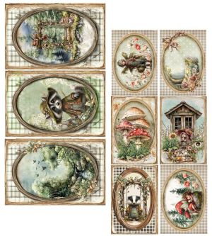 Комплект дизайнерска хартия - Friends of the Forest Cards Set - 6 листа
