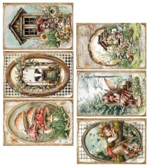 Комплект дизайнерска хартия - Friends of the Forest Cards Set - 6 листа