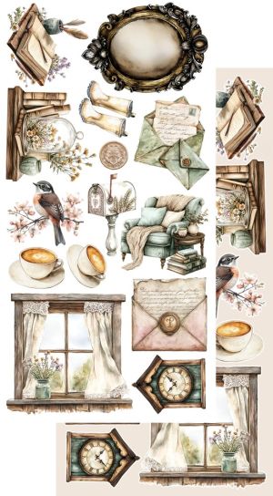 Комплект дизайнерска хартия - In Silence - 6 листа