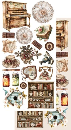 Комплект дизайнерска хартия - In Silence - 6 листа