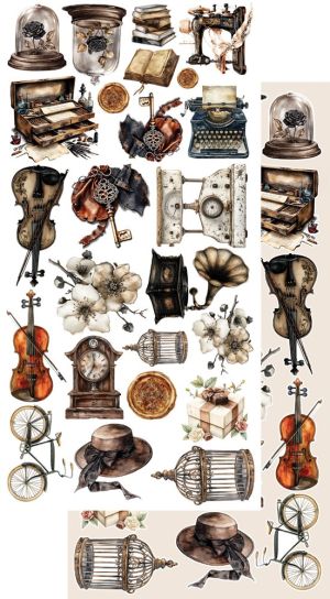 Комплект дизайнерска хартия - In Silence - 6 листа