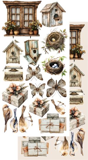 Комплект дизайнерска хартия - In Silence - 6 листа