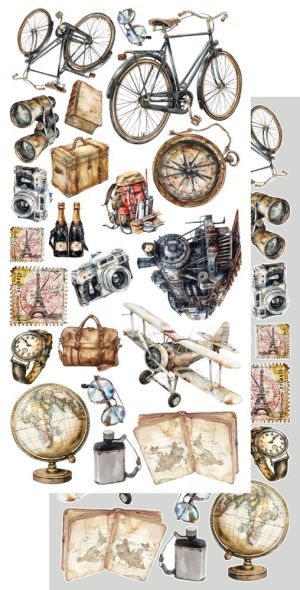 Комплект дизайнерска хартия - Adventure Men - 6 листа