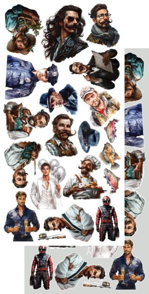 Комплект дизайнерска хартия - Adventure Men - 6 листа