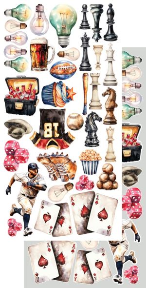 Комплект дизайнерска хартия - Adventure Men - 6 листа