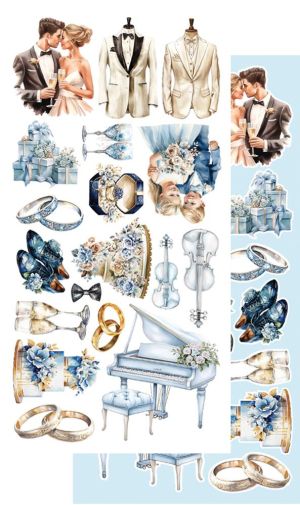 Комплект дизайнерска хартия - In Shades Of Blue - 6 листа